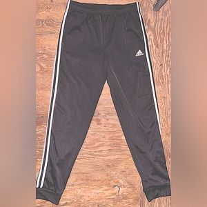 Adidas Women’s Classic Black w White Stripes Track Workout Pants Size M